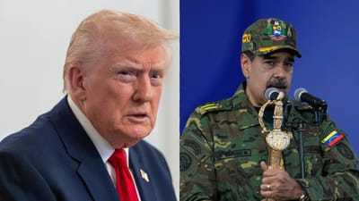 “US President Donald Trump and Venezuelan President Nicolás Maduro amid escalating US-Venezuela tensions.”