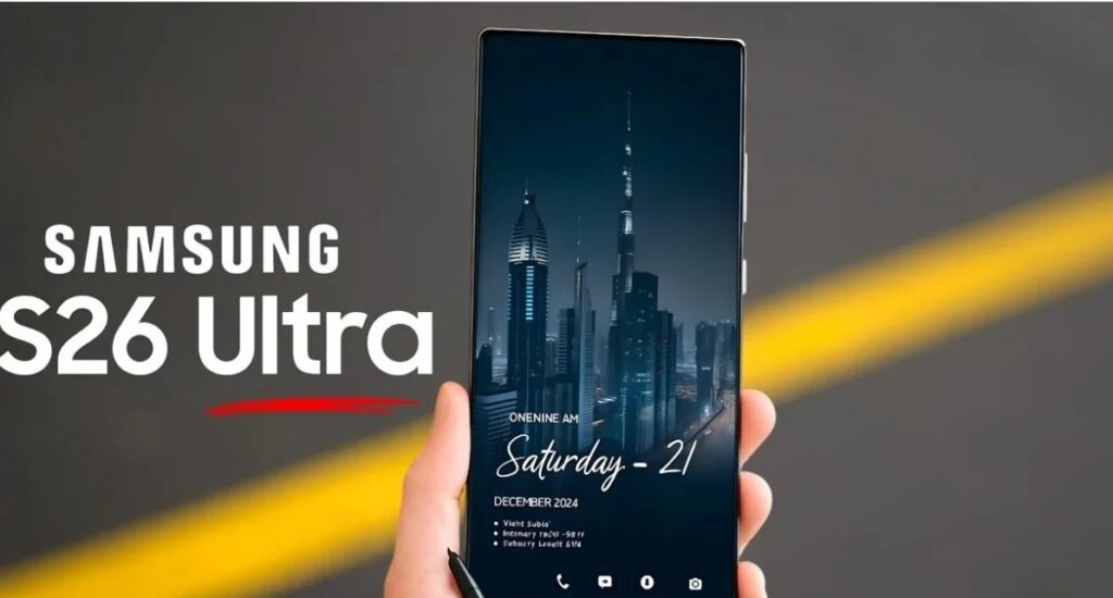 Samsung Galaxy S26 lineup with circular camera rings and minimalist rear panel design.”