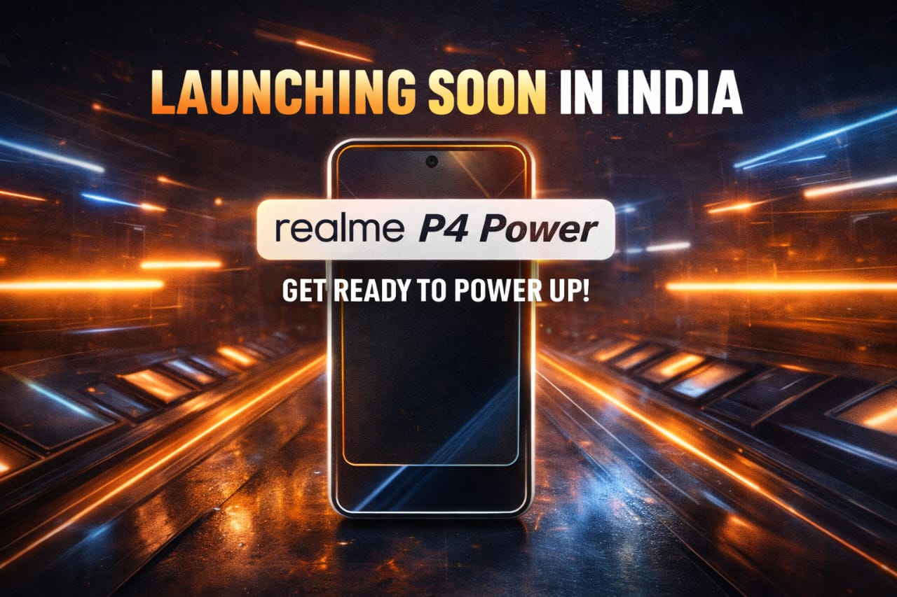 Realme P4 Power smartphone to launch in India showing front display